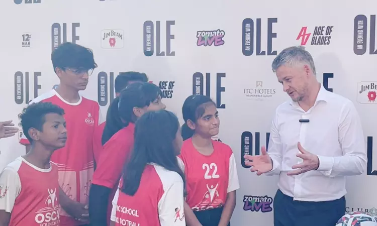 Always play with a smile on your face: Ole Gunnar Solskjaer advises football enthusiasts of OSCAR Foundation in Mumbai