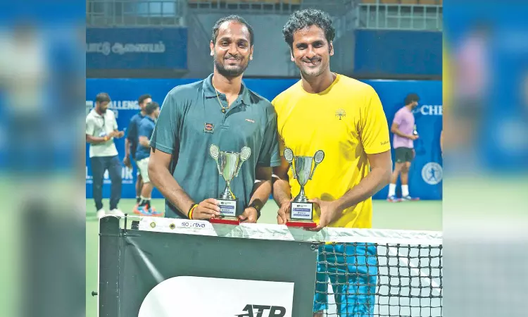 Myneni and Ramkumar clinch doubles title Myneni and Ramkumar clinch doubles title