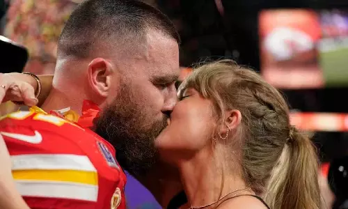 Taylor kisses boyfriend Travis as Kansas City Chiefs win Super Bowl 2024