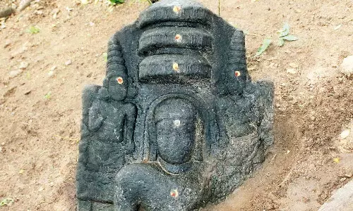 Ancient sculpture of Tirthankara Mahavira found in Tiruchuli