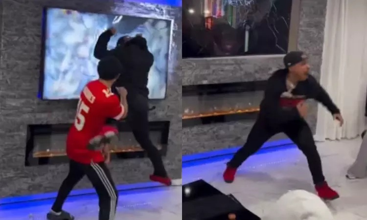 Devastated 49ers fan smashes TV after losing $20 bet, video goes viral Devastated 49ers fan smashes TV after losing $20 bet, video goes viral