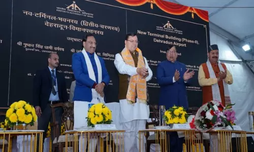 Ukhand CM Dhami inaugurates terminal building Phase-2 at Jolly Grant Airport Ukhand CM Dhami inaugurates terminal building Phase-2 at Jolly Grant Airport