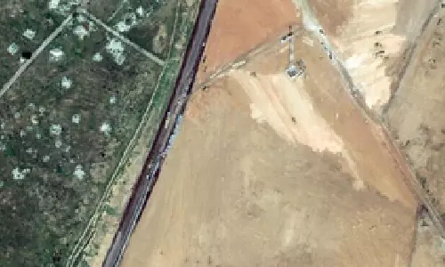 Satellite images show Egypt building a wall near Gaza Strip border