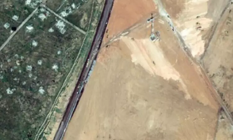 Satellite images show Egypt building a wall near Gaza Strip border Satellite images show Egypt building a wall near Gaza Strip border