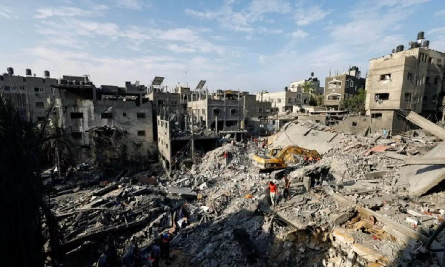 Dozens killed in Israeli strikes on north and south of Gaza