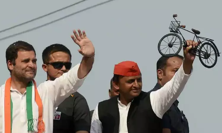 LS polls: SP, Cong announce tie-up in UP, MP; Cong gets 17 seats in UP LS polls: SP, Cong announce tie-up in UP, MP; Cong gets 17 seats in UP