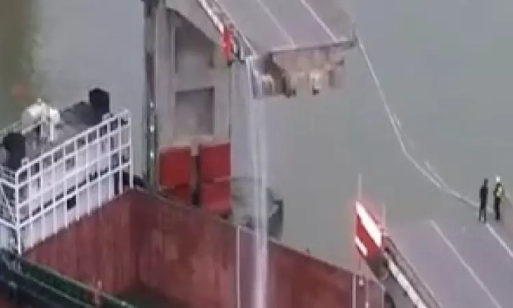 2 killed, 3 missing as cargo ship rams bridge in China