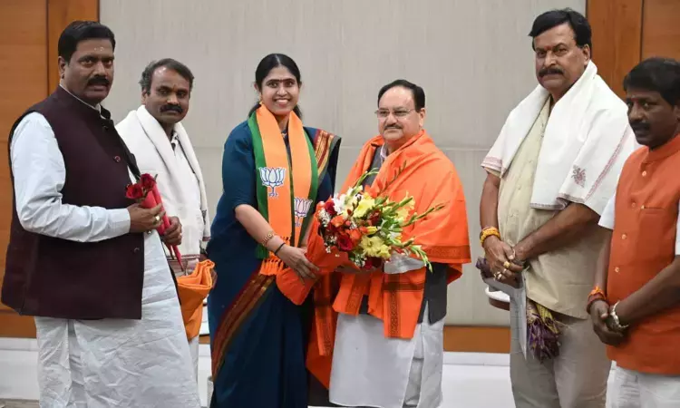 Vilavancode MLA S Vijayadharani resigns from assembly; joins BJP Vilavancode MLA S Vijayadharani resigns from assembly; joins BJP