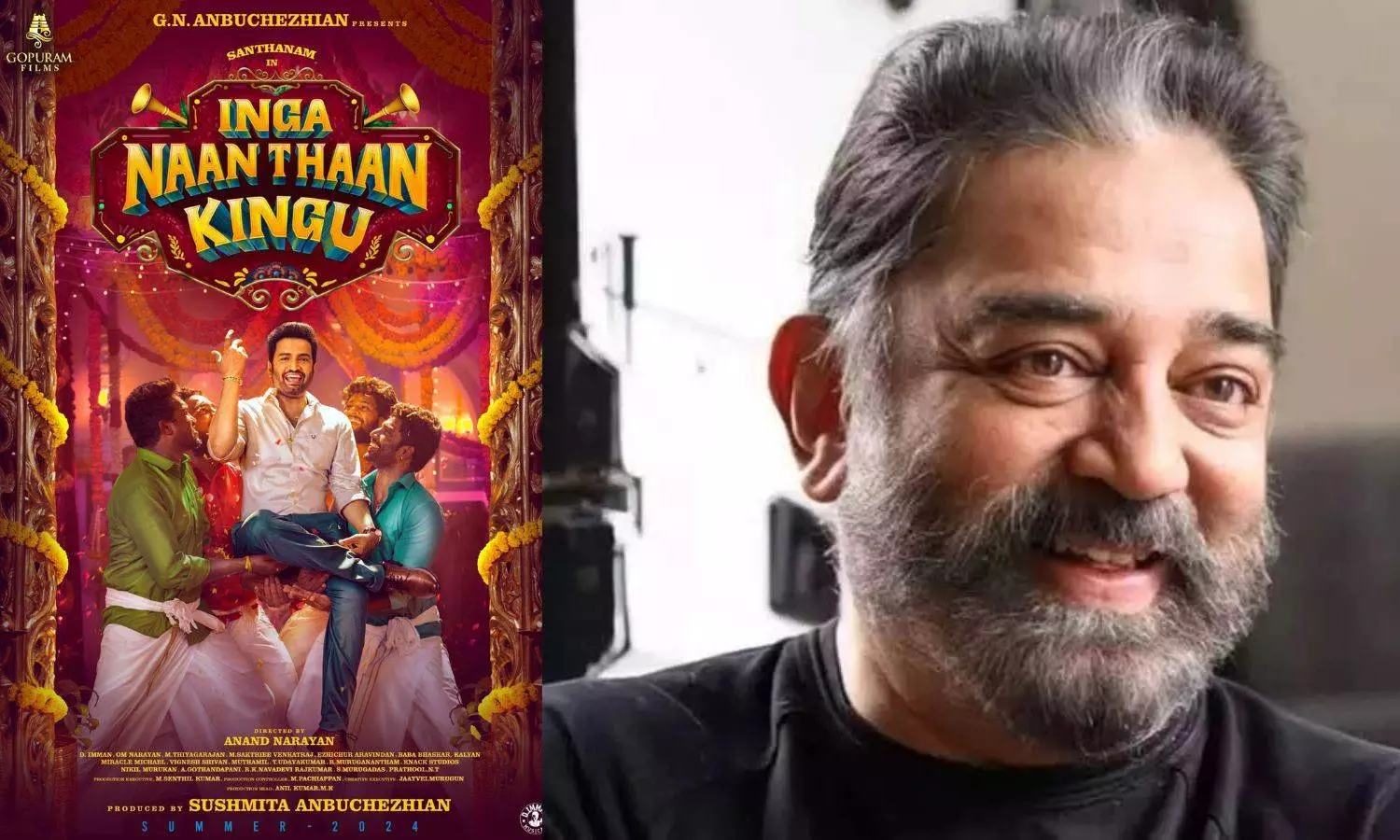 Kamal unveils first look of Santhanam’s Inga Naan Thaan Kingu Kamal unveils first look of Santhanam’s Inga Naan Thaan Kingu