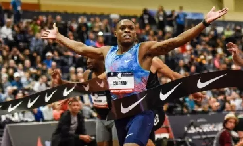 World record holder Coleman wins 60m at Athletics Indoor Worlds