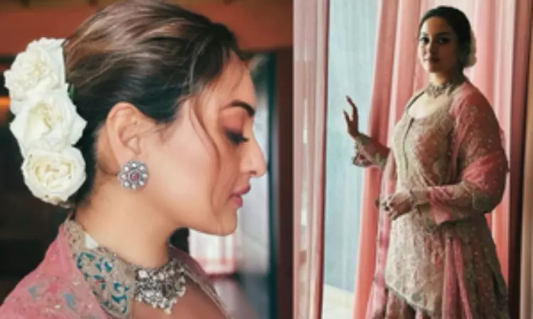 Sonakshi exudes phool power in sharara suit as she kickstarts Heeramandi promos