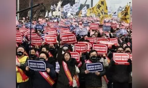 South Korea doctors hold mass rally protesting medical school quota hike plan