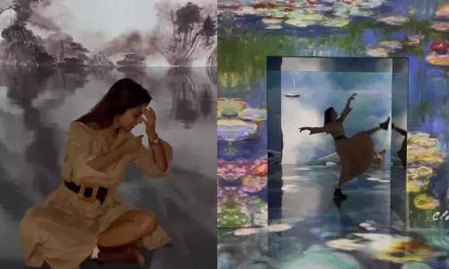 Shriya Saran shows her classical dance moves at digital art museum in Dubai