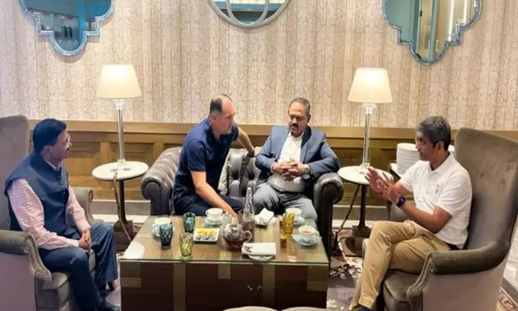 Igor Stimac calls on AIFF Prez in Kolkata, discusses Indias upcoming matches in FIFA WC qualifiers Igor Stimac calls on AIFF Prez in Kolkata, discusses Indias upcoming matches in FIFA WC qualifiers