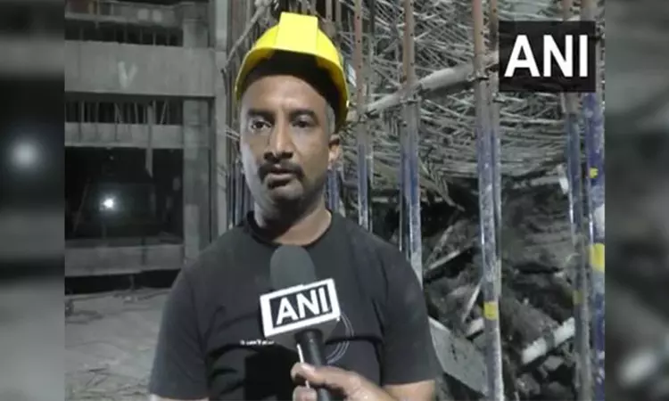 Worker rescued after portion of building collapses in Gujarats Morbi Worker rescued after portion of building collapses in Gujarats Morbi