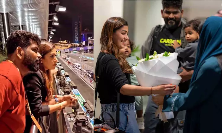 Nayanthara in Saudi Arabia with family for Formula 1 weekend; dismisses separation rumours