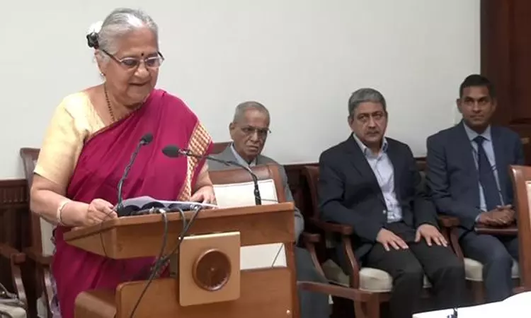 Philanthropist and author Sudha Murty takes oath as Rajya Sabha member