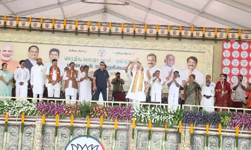 DMK an enemy of TNs culture: Modi rakes Ayodhya broadcast issue at Kumari rally