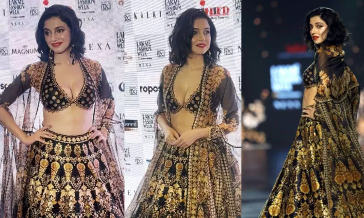 LFW x FDCI: Divya Khossla exudes royalty as showstopper for Rajdeep Ranawat
