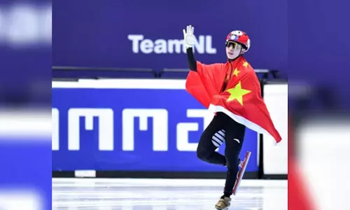 Chinas Lin Xiaojun bags 500m gold at short track speed skating worlds