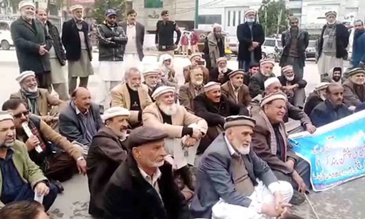 Pensioners in Pakistan occupied Kashmir protest against governments allowance cuts