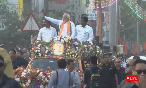 PM Roadshow in Coimbatore live: BJP party-men chant slogans hailing Modi