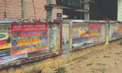LS Polls: Wall posters of political parties yet to be removed in Tambaram