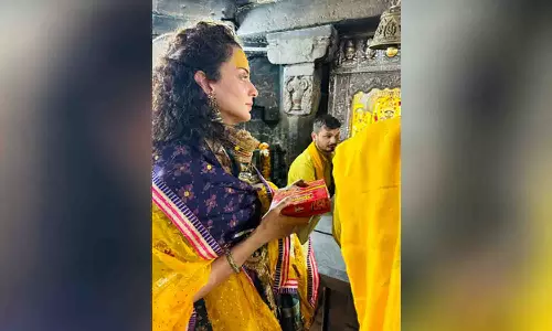 Kangana visits Bagalamukhi Temple on 37th bday Kangana visits Bagalamukhi Temple on 37th bday