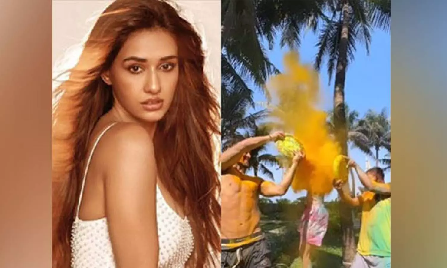 Disha Patani celebrates festival Holi with Akshay Kumar, Tiger Shroff