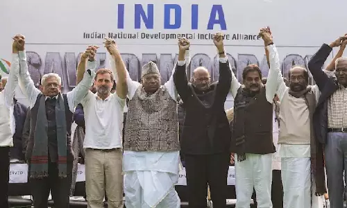 Heavy police deployment for INDIA bloc rally Heavy police deployment for INDIA bloc rally