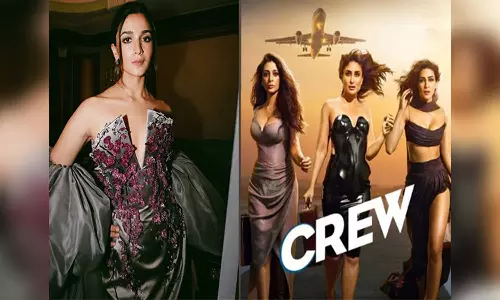 Alia Bhatt lauds Kareena Kapoor, Tabu, Kriti Sanon starrer Crew for its flying start at box-office Alia Bhatt lauds Kareena Kapoor, Tabu, Kriti Sanon starrer Crew for its flying start at box-office