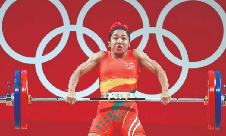 Mirabai finishes third, set to qualify for Paris Olympics