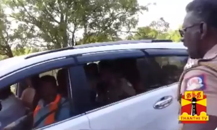 BJP Erode LS candidate, AB Muruganantham threatens poll staff involved in vehicle check BJP Erode LS candidate, AB Muruganantham threatens poll staff involved in vehicle check