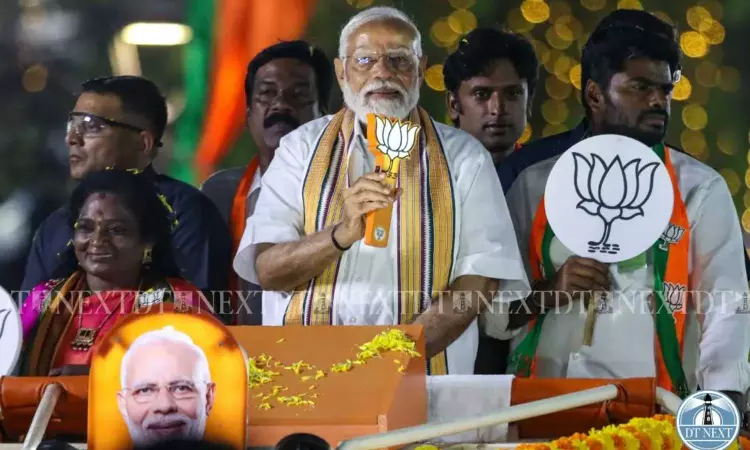 LS polls: Chennai police books BJP workers for setting up banners for Modi Roadshow without permission LS polls: Chennai police books BJP workers for setting up banners for Modi Roadshow without permission