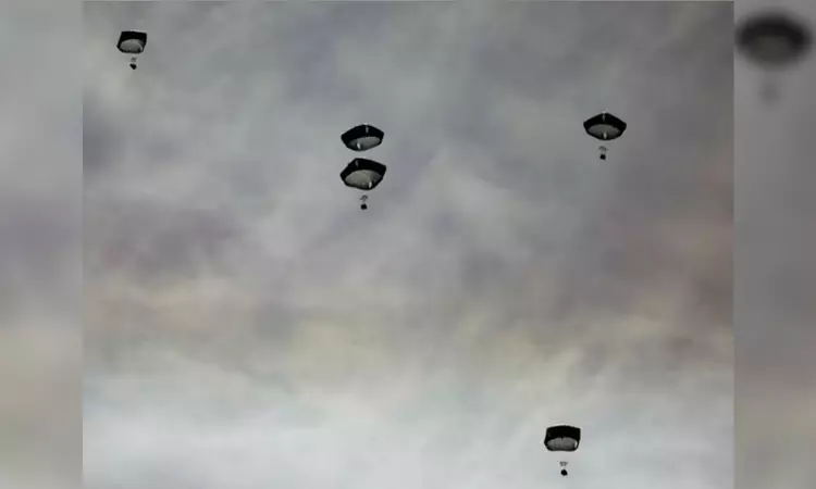 Birds of Goodness executes 31st airdrop on northern Gaza, delivering humanitarian aid, Eid clothing on 2nd day of Eid Al Fitr