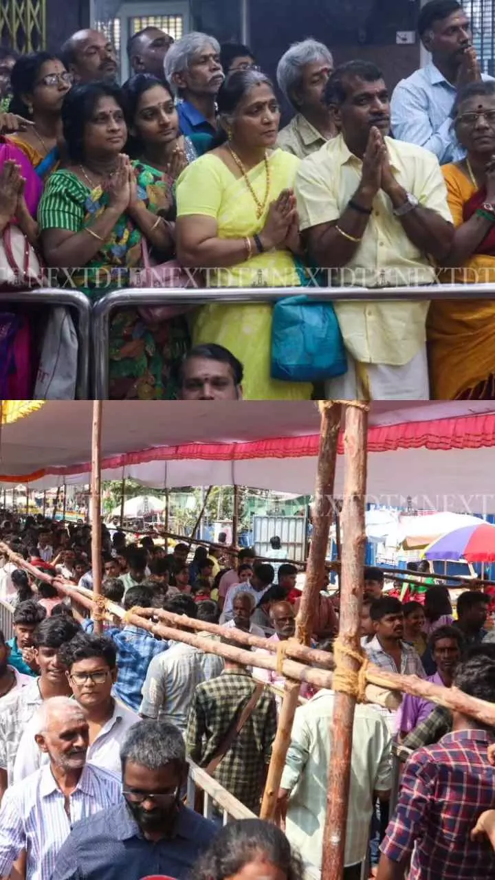 Devotees gathered at Vadapalani Murugan Temple and T Nagar Tirupati Devasthanam on Tamil New Year.
