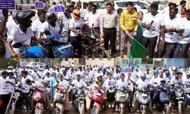 LS polls: Bike rally organised to encourage voting in Chennai LS polls: Bike rally organised to encourage voting in Chennai