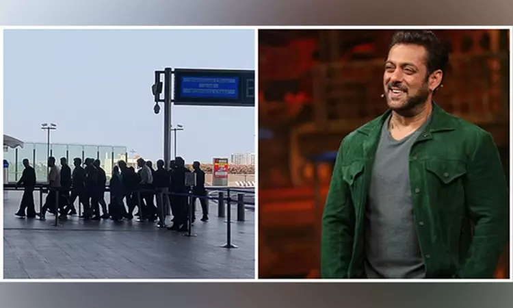 Salman Khan spotted at Mumbai airport with tight security after firing incident Salman Khan spotted at Mumbai airport with tight security after firing incident