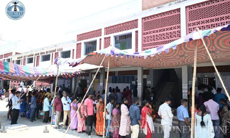 LS polls: Five lakh votes recorded in two hours in Chennai LS polls: Five lakh votes recorded in two hours in Chennai