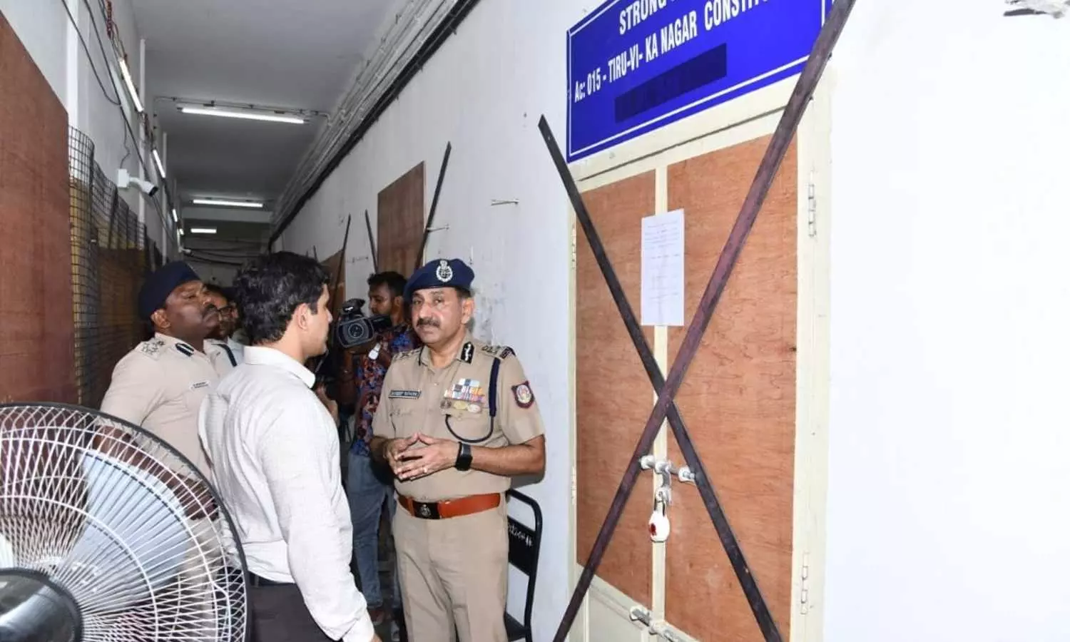 Four-tier security at counting centres where EVMs are placed; CoP reviews security arrangements
