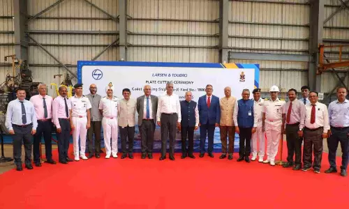Steel-cutting of 3rd cadet-training ship held at Kattupalli