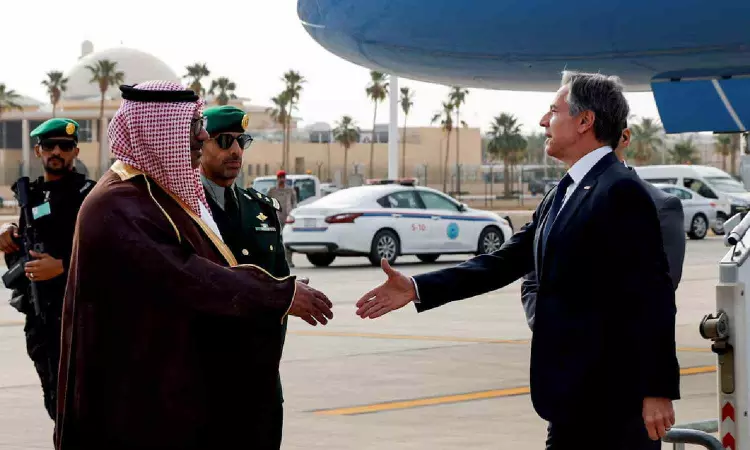 US Secretary of state Antony Blinken arrives in Saudi Arabia