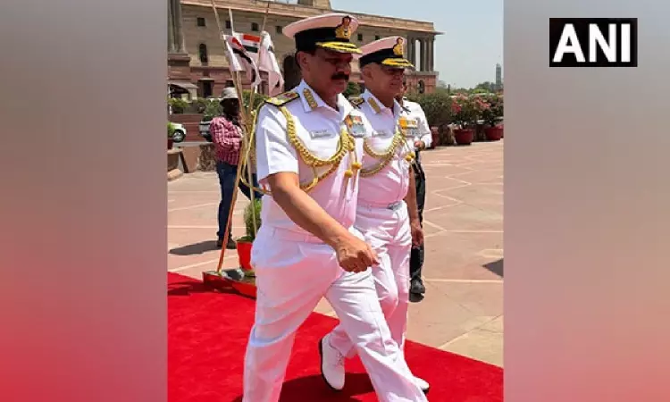 Admiral Dinesh K Tripathi takes charge as new Navy chief Admiral Dinesh K Tripathi takes charge as new Navy chief