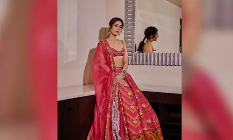 Raashii Khanna dons lehenga choli as she promotes horror comedy Baak