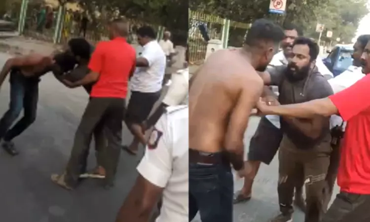 BJP functionary, cop arrested for beating up man after road rage incident near Santhome