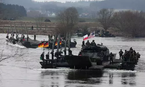 NATO drills show it is preparing for potential conflict with Russia, Moscow says