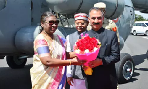 President Murmu reaches Shimla for five-day visit