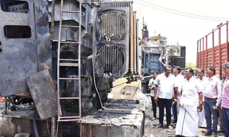 Pattabiram residents face power outage after a transformer fire Pattabiram residents face power outage after a transformer fire