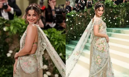 Alia attends MET Gala in sabyasachi saree that took Collective Effort of 163 individuals