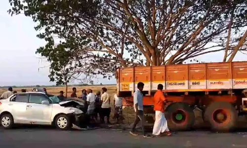 Four purohits crushed to death as car loses control in Ariyalur